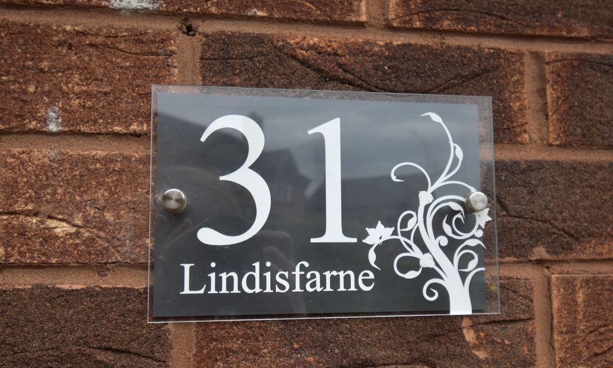 31 Lindisfarne Abbotsgate Name plate